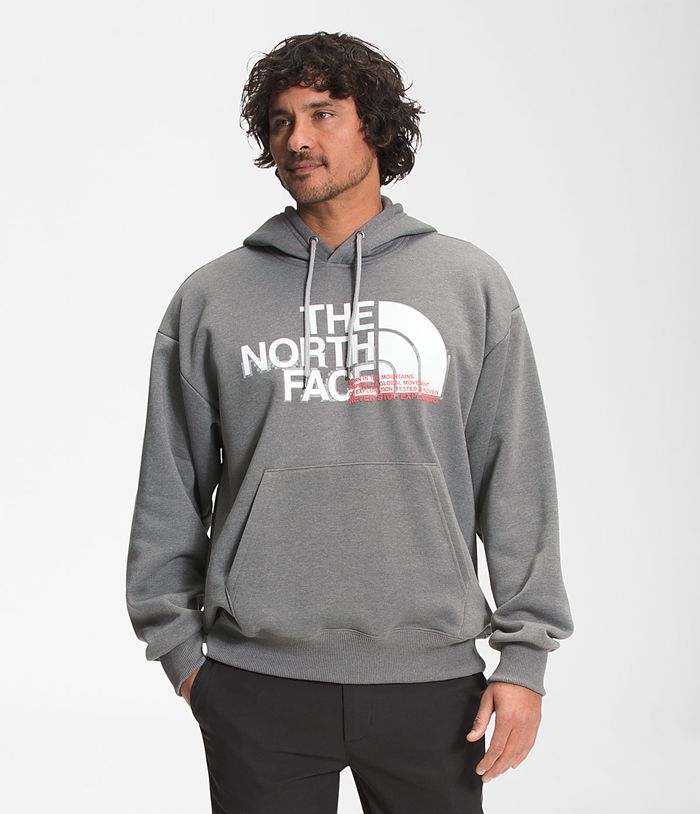 The North Face Hoodie Coordinates Pullover Grey - Mens - Thailand WPGHK-9627